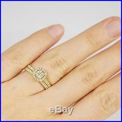 EXCLUSIVE 1.20CT Natural DIAMONDS I/SI1 Bridal Set PURE 14KT Yellow Gold 4855.00