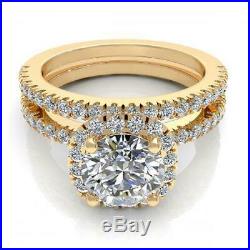 EXCLUSIVE 1.20CT Natural DIAMONDS I/SI1 Bridal Set PURE 14KT Yellow Gold 4855.00