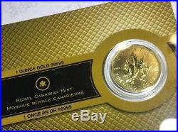 Elizabeth 2007 PROOF Royal Canadian Mint, 99999 Pure Gold Coin 1oz BU Certified