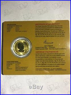 Elizabeth 2007 PROOF Royal Canadian Mint, 99999 Pure Gold Coin 1oz BU Certified