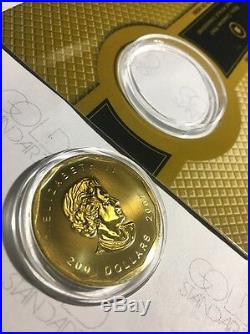 Elizabeth 2007 PROOF Royal Canadian Mint, 99999 Pure Gold Coin 1oz BU Certified