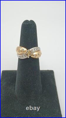Engagement/cocktail setting. 50 carats of Nat dia 14kt Pure gold 80'sVintage NWT