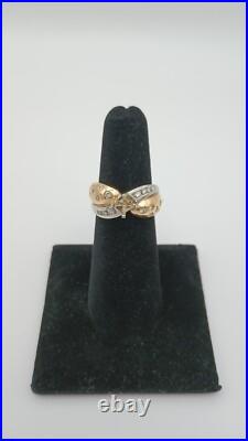 Engagement/cocktail setting. 50 carats of Nat dia 14kt Pure gold 80'sVintage NWT