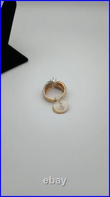 Engagement/cocktail setting. 50 carats of Nat dia 14kt Pure gold 80'sVintage NWT