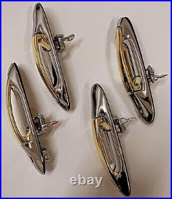 Exterior Door Handle Set of 4 98-2002 Lincoln Town Car 24k Gold Chrome Plastic