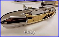 Exterior Door Handle Set of 4 98-2002 Lincoln Town Car 24k Gold Chrome Plastic