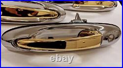 Exterior Door Handle Set of 4 98-2002 Lincoln Town Car 24k Gold Chrome Plastic