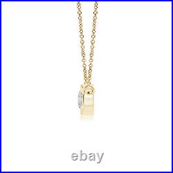 Five Stone Bezel-Set Lab Diamond Trapeze Necklace in 14k Yellow Gold 18 Chain