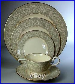 Franciscan Renaissance Grey (20 Piece Set) 4 Place Settings Gold Trim, Perfect