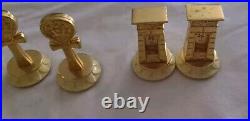 Franklin Mint King Tut Chess Set Glass Pyramid Tutankhamun 24 carat Gold Plated