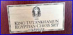 Franklin Mint King Tut Tutankhamun Chess Set Glass Pyramid 24 Carat Gold Plated