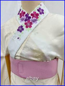 Furisode full set gold embroidery, Karaori sack belt, 100% pure silk, kimono