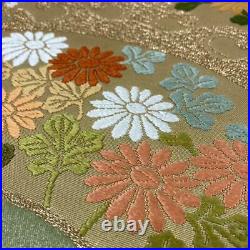 Furisode full set gold embroidery, Karaori sack belt, 100% pure silk, kimono