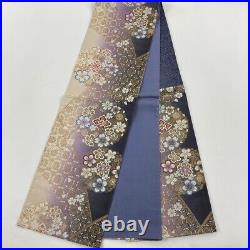 Furisode near mint Good quality Fukuro obi full set Cherry Blossoms Gilded Y