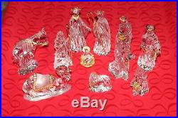 GORHAM Crystal- Gold Nativity set-12 pc all in original boxes-perfect condition