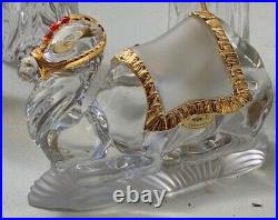 GORHAM Crystal- Gold Nativity set-9 pc Perfect Condition FREE SHIPPING