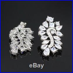GZJY Gorgeous Zircon Bridal Jewelry Sets Shining Zircon Necklace Earrings For