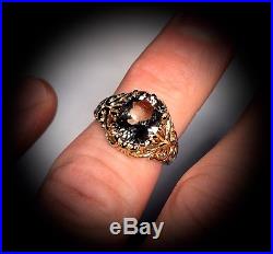 Genuine 2.5 Carat Herkimer Diamond set in a PURE 14K YELLOW GOLD RING (Size 7)