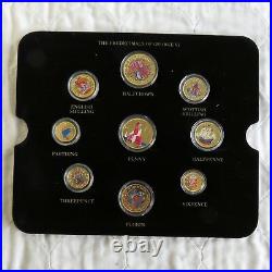 George VI 9 Coin Set Layered In Pure Gold And Accented In Full Colour