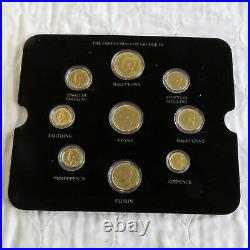 George VI 9 Coin Set Layered In Pure Gold And Accented In Full Colour