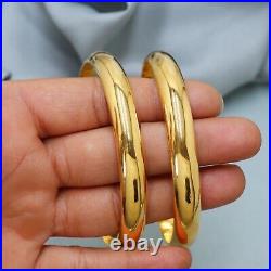 Gold Bangle Real 22K Gold Bangle Set Of 2 Solid Yellow Gold Jewelry