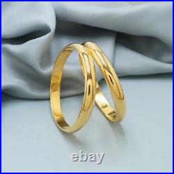 Gold Bangle Real 22K Gold Bangle Set Of 2 Solid Yellow Gold Jewelry