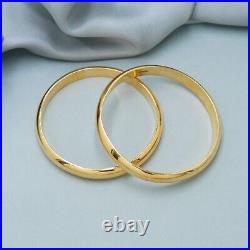 Gold Bangle Real 22K Gold Bangle Set Of 2 Solid Yellow Gold Jewelry