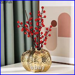 Gold Plated Ceramic Vase Perfect for Flowers