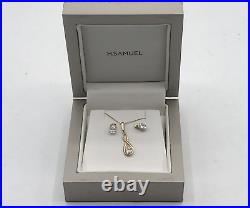 Gorgeous 9k Yellow Gold Necklace & Earrings Women's Jewelry 16 PERFECT GIFT