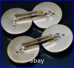 Gorgeous Rare Antique Royal 10K Pure Yellow Gold Men's Engagement Cufflinks Set