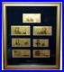Greece 2002 The last Drachmas Banknotes in 999 pure gold foil Complete Set