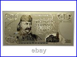 Greece 2002 The last Drachmas Banknotes in 999 pure gold foil Complete Set