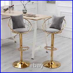 Grey bar chair pure gold plated height Suitable for dinning room bar set of 2