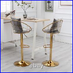 Grey bar chair pure gold plated height Suitable for dinning room bar set of 2