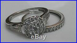H Samuel 9 CT White Gold 0.66 Ct Diamond Ring Perfect Fit Bridal Set P. 5. 6.1g