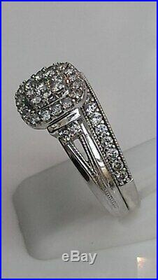 H Samuel 9 CT White Gold 0.66 Ct Diamond Ring Perfect Fit Bridal Set P. 5. 6.1g