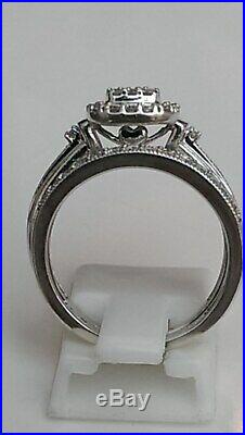 H Samuel 9 CT White Gold 0.66 Ct Diamond Ring Perfect Fit Bridal Set P. 5. 6.1g