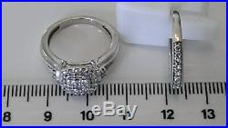 H Samuel 9 CT White Gold 0.66 Ct Diamond Ring Perfect Fit Bridal Set P. 5. 6.1g