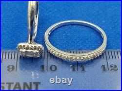 H Samuel 9 Ct White Gold 0.33 Carat Diamond Perfect Fit Bridal Set Sz S 4.6g