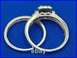 H Samuel 9 Ct White Gold 0.50 Ct Diamond Ring Perfect Fit Bridal Set Sz R 5.1g