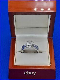 H Samuel 9 Ct White Gold 0.50 Ct Diamond Ring Perfect Fit Bridal Set Sz R 5.1g