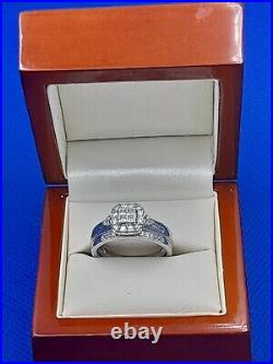 H Samuel 9 Ct White Gold 0.50 Ct Diamond Ring Perfect Fit Bridal Set Sz R 5.1g