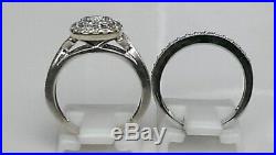 H Samuel 9 carat White Gold 0.66 Ct Diamond Ring Perfect Fit Bridal Set K 5.1g