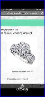 H Samuel 9 carat White Gold 2/3 Ct Diamond Perfect Fit Bridal Set