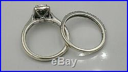 H Samuel 9ct White Gold 0.33 Carat Diamond Ring Perfect Fit Bridal Set K 4.2g