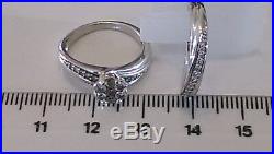 H Samuel 9ct White Gold 0.50 Carat Diamond Ring Perfect Fit Bridal Set K-L 5.9g