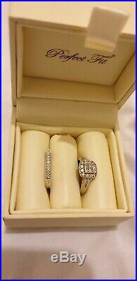 H Samuel 9ct White Gold 0.50 Ct Diamond Ring Perfect Fit Bridal Set O. 5