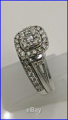 H Samuel 9ct White Gold 0.66 Ct Diamond Ring Perfect Fit Bridal Set M. 5.5g