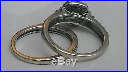 H Samuel 9ct White Gold 0.66 Ct Diamond Ring Perfect Fit Bridal Set O. 5. 5.8g