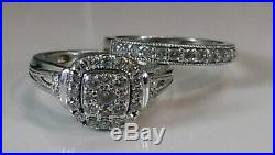 H Samuel 9ct White Gold 0.66 Ct Diamond Ring Perfect Fit Bridal Set Sz I 5.1g